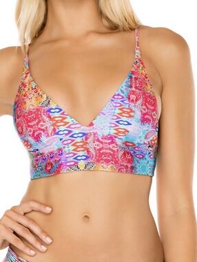 LULI FAMA La Mezquita Reversible Bustier Bikini Top NWT